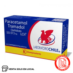 Paracetamol/Tramadol Clorhidrato Comprimidos Recubiertos 325/37,5 (disponible solo para venta presencial)