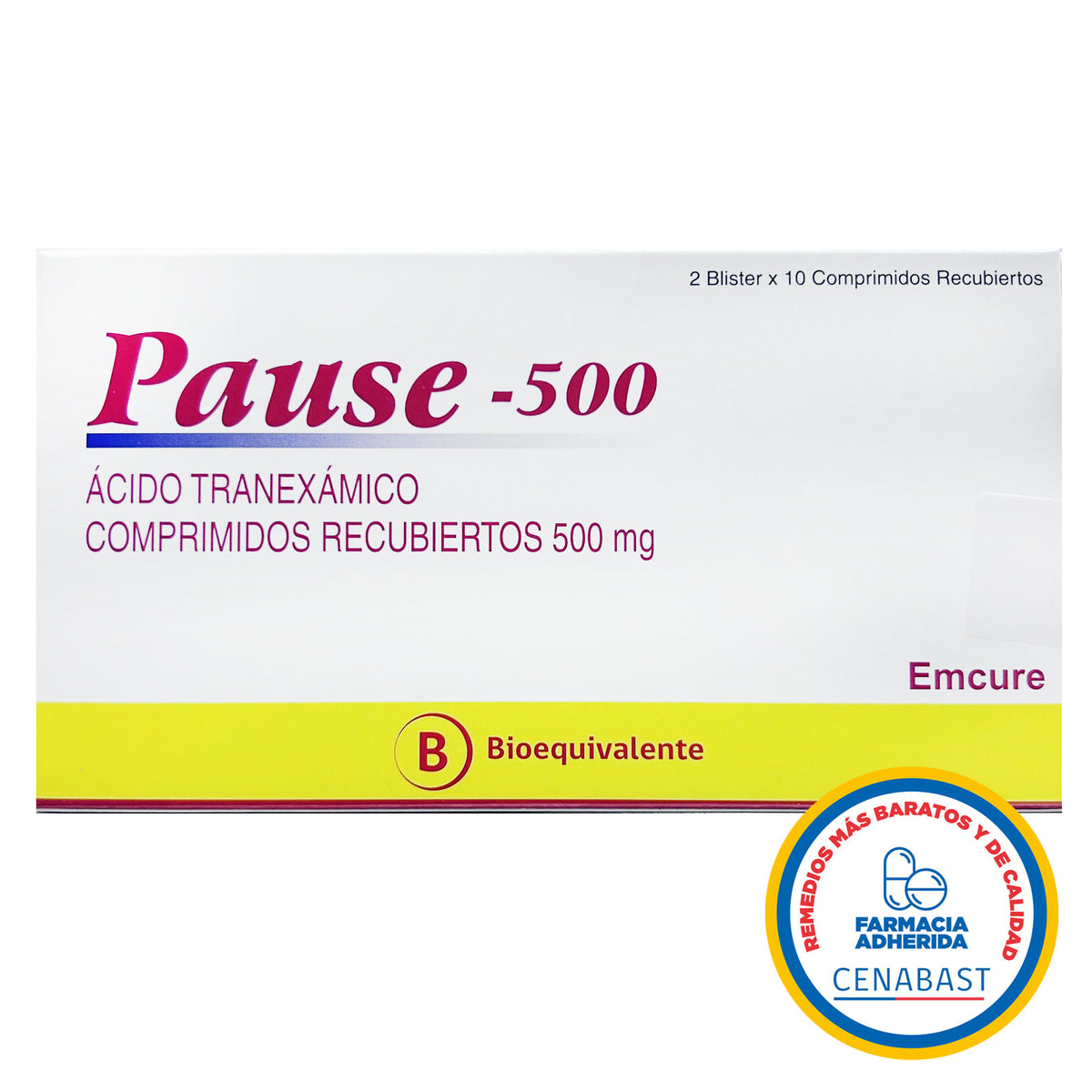 Pause-500 Comprimidos Recubiertos 500mg Producto Cenabast