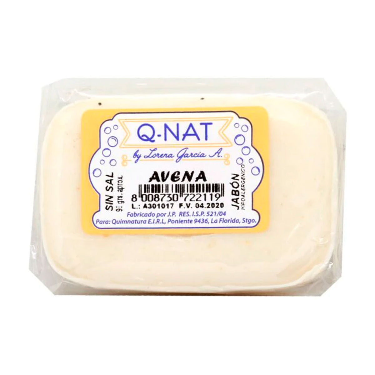 Jabón Barra Avena