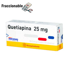 Quetiapina 25mg x 30 Comprimidos Recubiertos