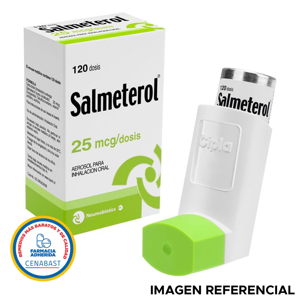 Salmeterol Aerosol para Inhalación 25mcg Producto Cenabast