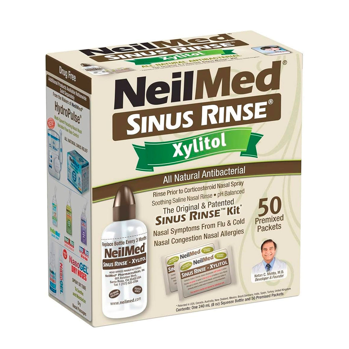 Sinus Rinse Xylitol Kit - 50 unidades