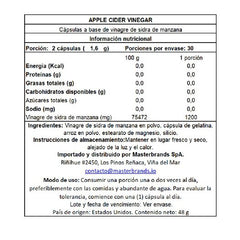 Vinagre de Manzana 1200 MG Cápsulas