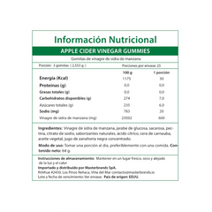 Vinagre de Manzana 600mg 75 Gomitas