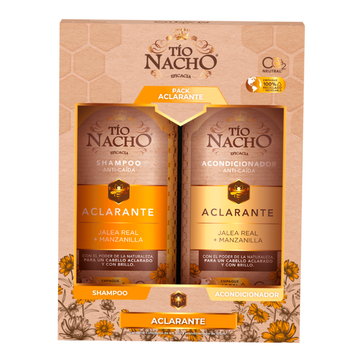 Tio Nacho Pack Shampoo-Acondicionador Aclarante con Manzanilla
