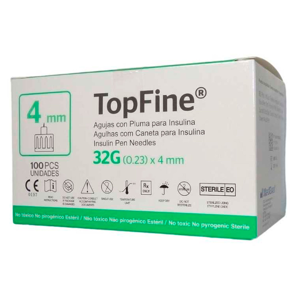 Topfine Aguja 32g 4mm - 100 unidades