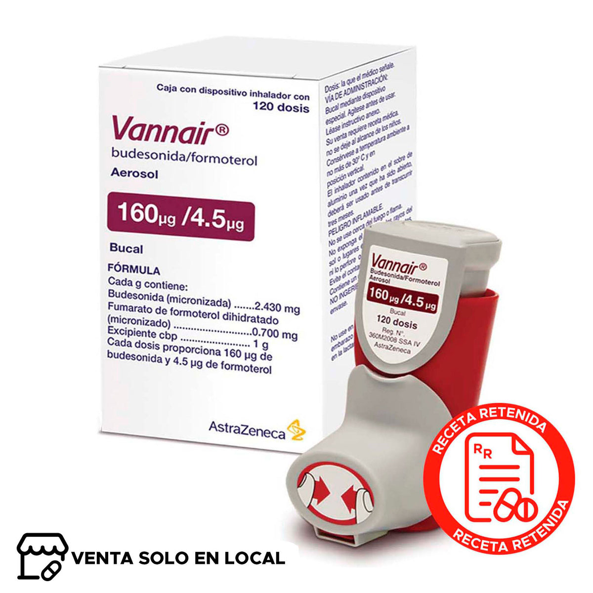 Vannair Suspensión para Inhalación Oral 160/4.5