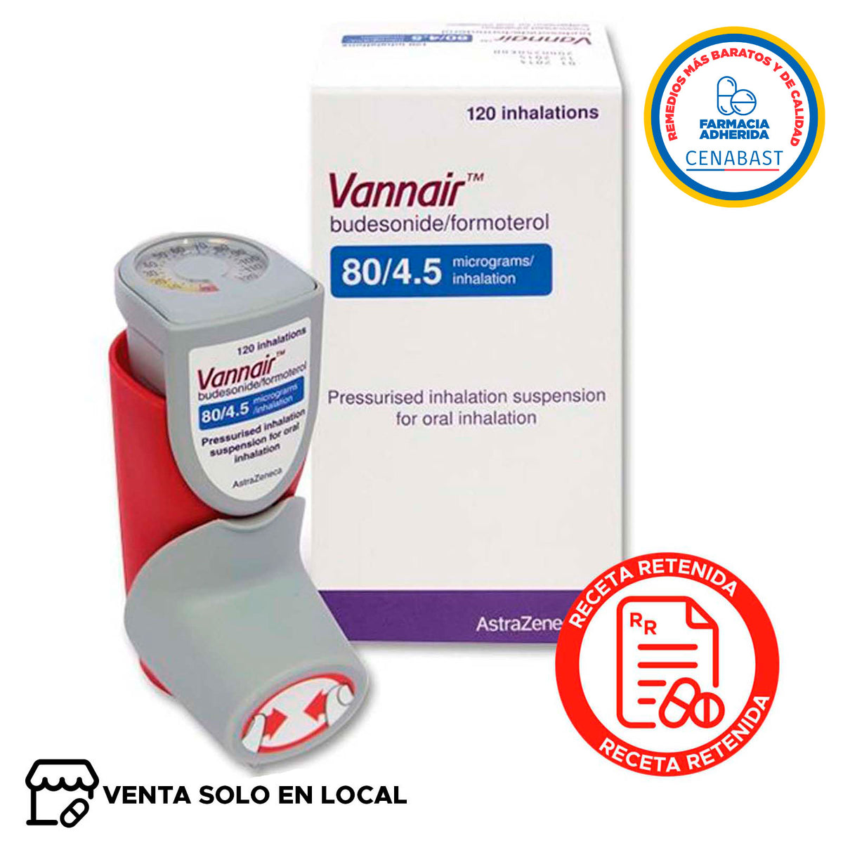 Vannair Suspensión para Inhalación Oral 80/4.5 Producto Cenabast