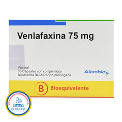 Venlafaxina Cápsulas con Comprimidos Recubiertos de Liberación Prolongada 75mg Producto Cenabast