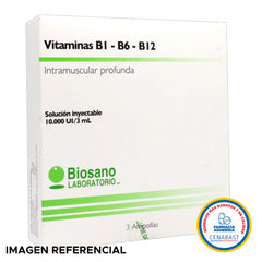 Vitaminas B1/B6/B12 Inyectable Producto Cenabast