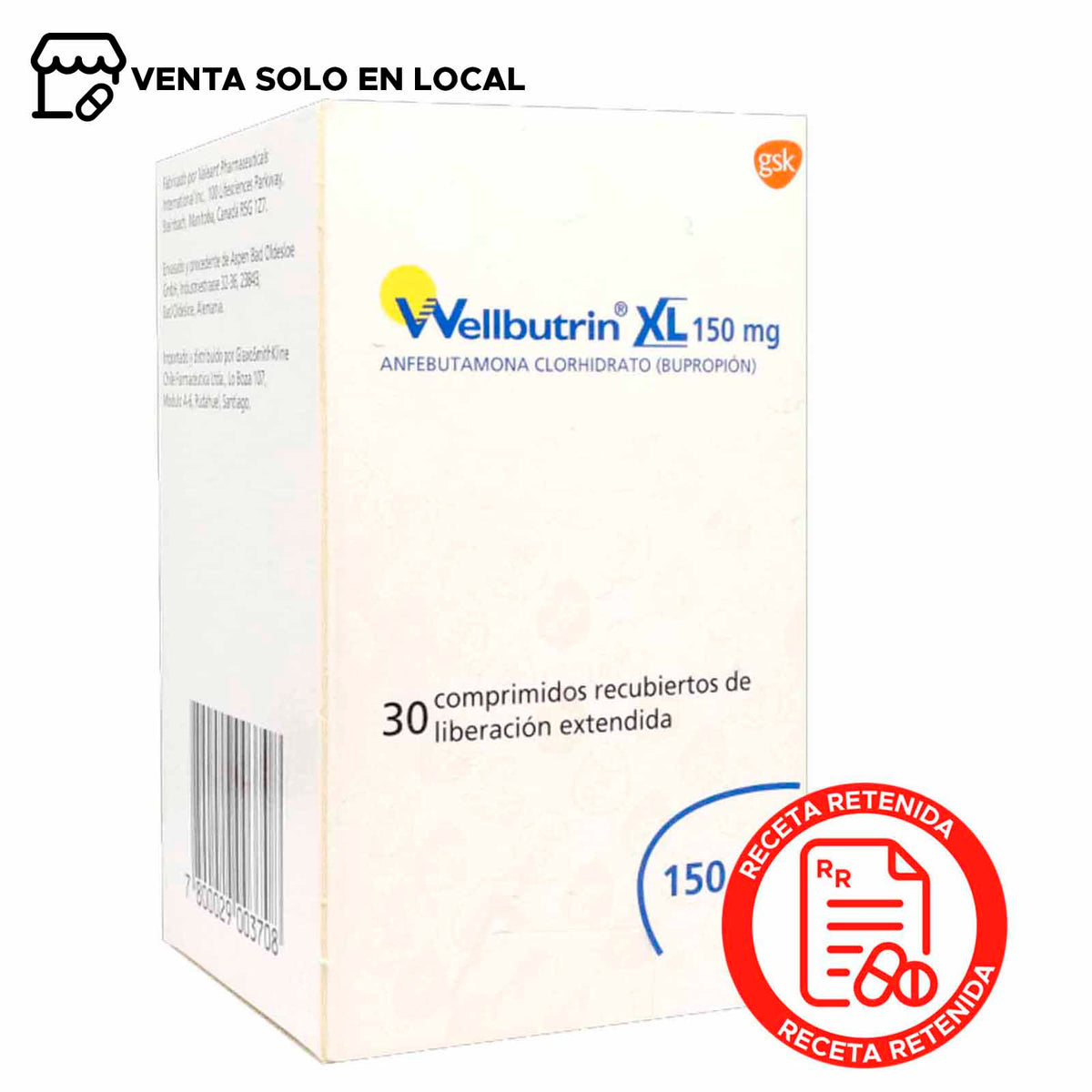 Wellbutrin XL Comprimidos Recubiertos de Liberación Extendida 150mg