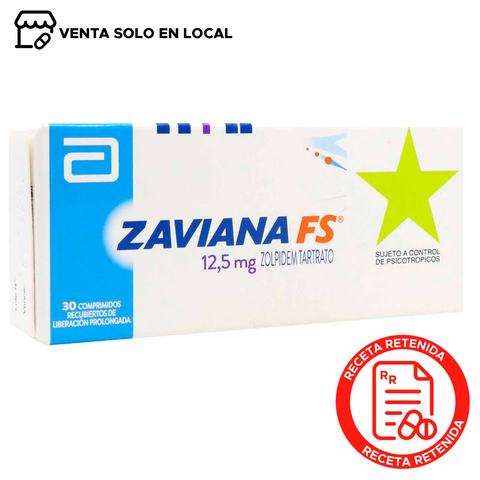 Zaviana FS Comprimidos Recubiertos de Liberación Prolongada 12,5mg