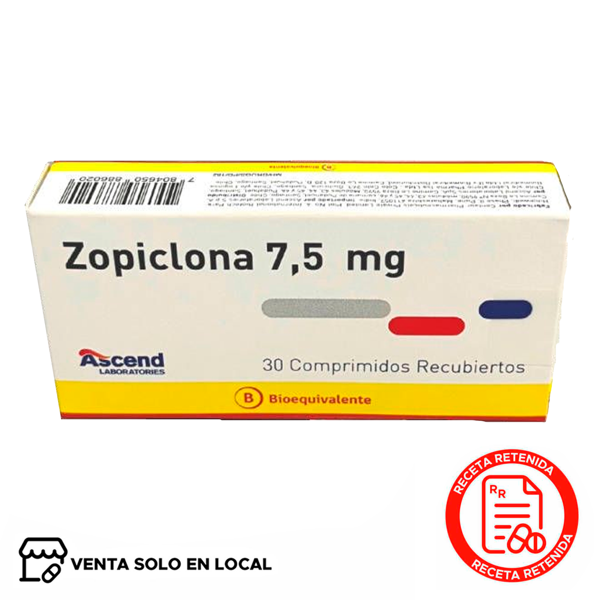 Zopiclona 7,5mg Comprimidos Recubiertos (disponible solo para venta presencial)