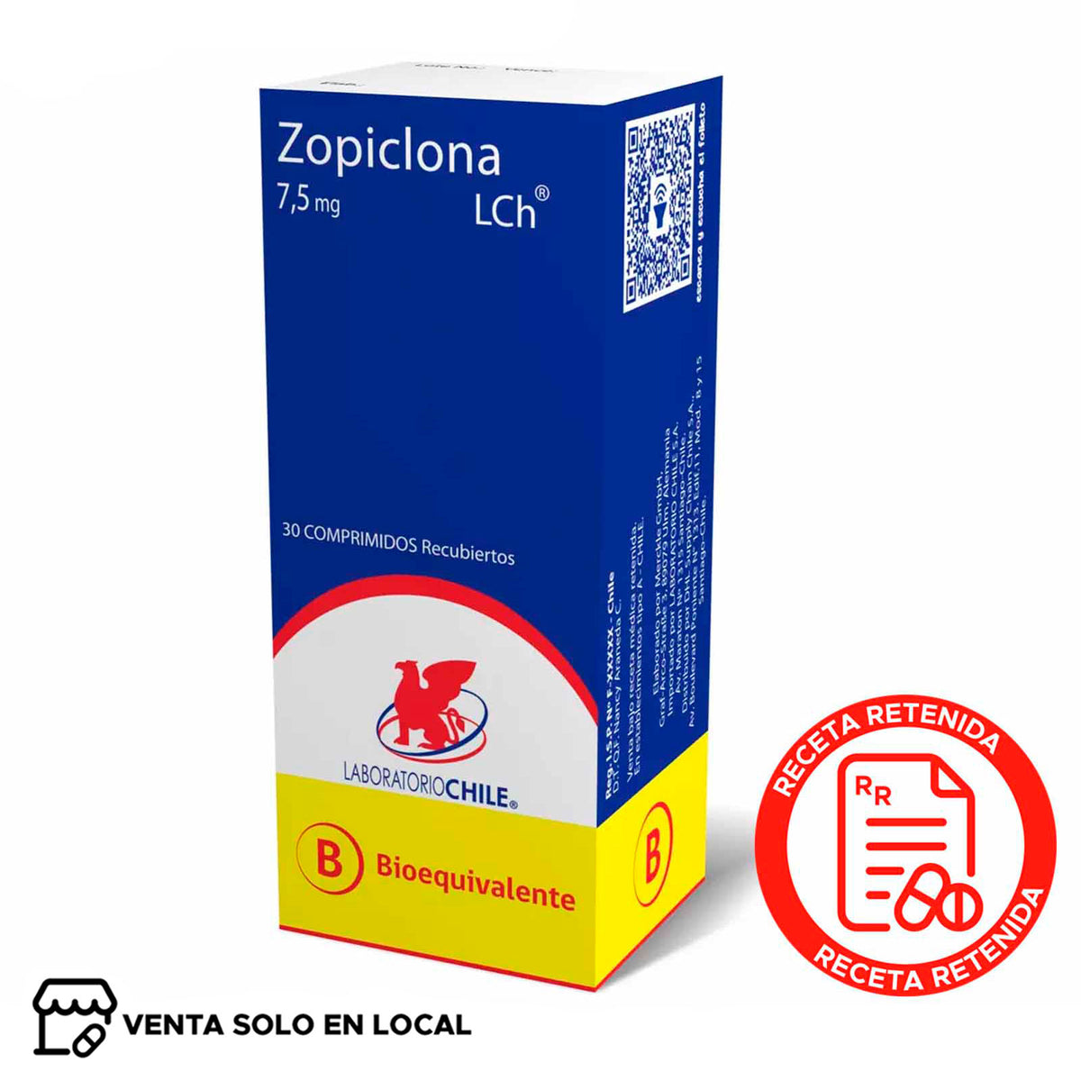 Zopiclona Comprimidos Recubiertos 7,5mg (disponible solo para venta presencial)
