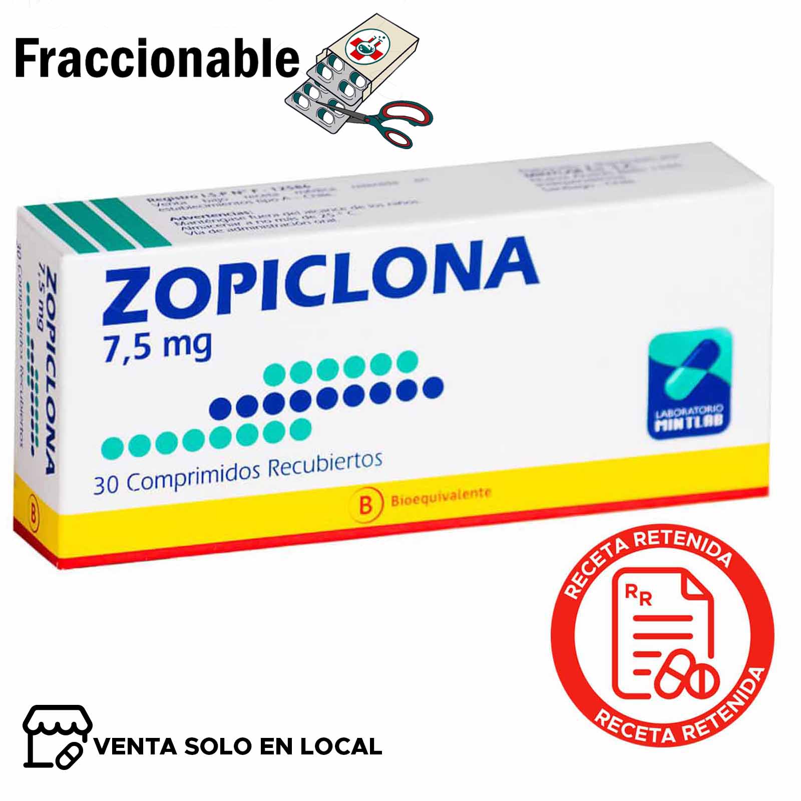 Zopiclona 7,5mg x 1 Comprimido Recubierto