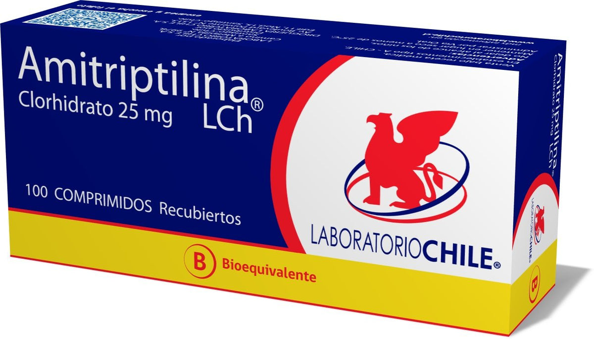 Amitriptilina 25mg 100 Comprimidos Recubiertos