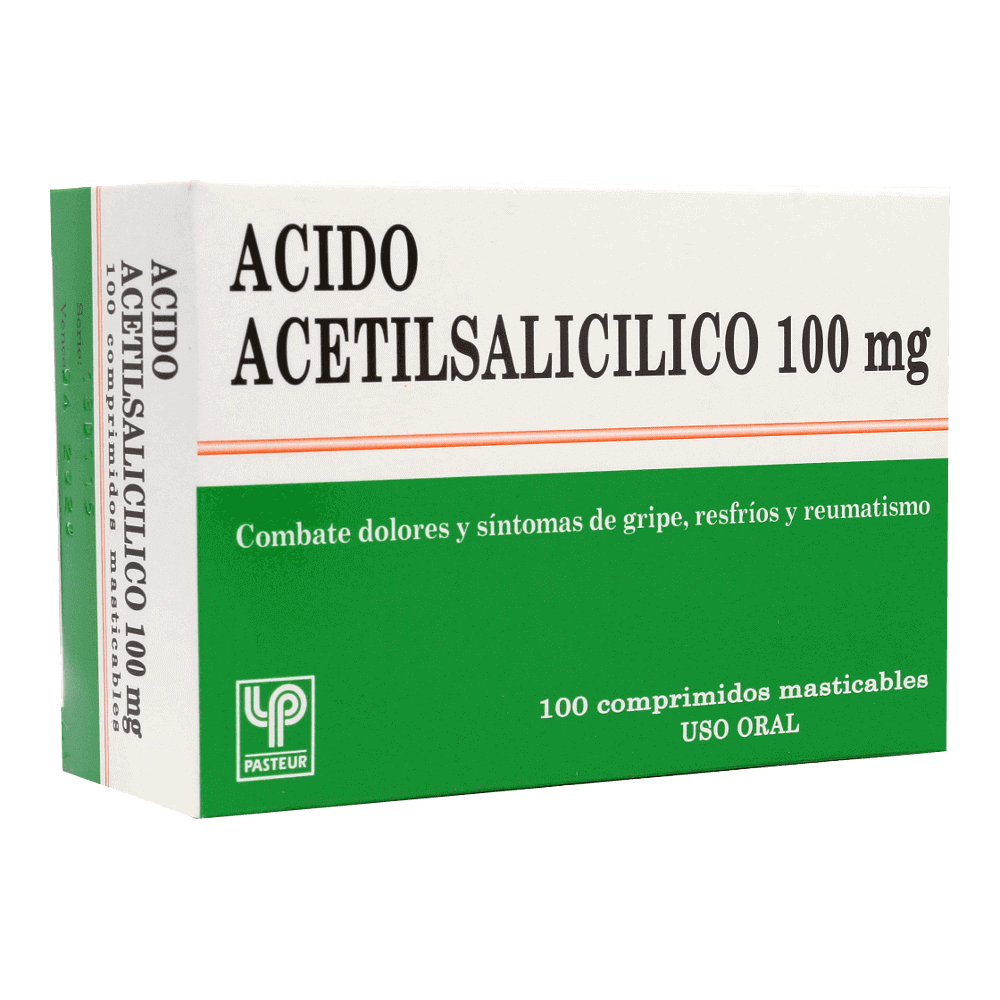 Ácido Acetilsalicilico Comprimidos Masticables 100mg