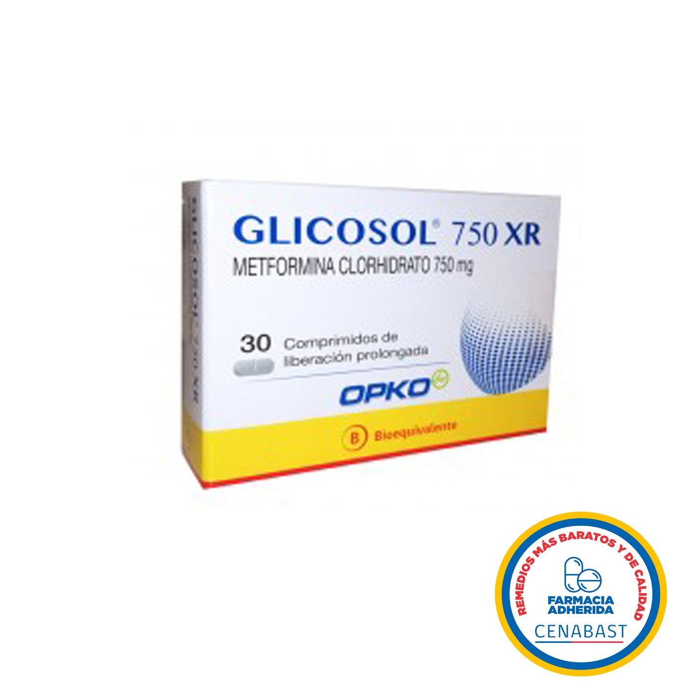 Glicosol XR Comprimidos de Liberación Prolongada 750mg Producto Cenabast