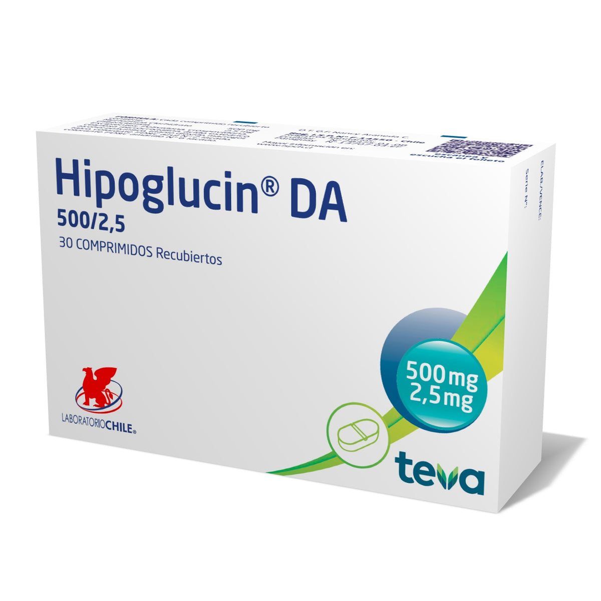 Hipoglucin DA Comprimidos Recubiertos 500/2,5