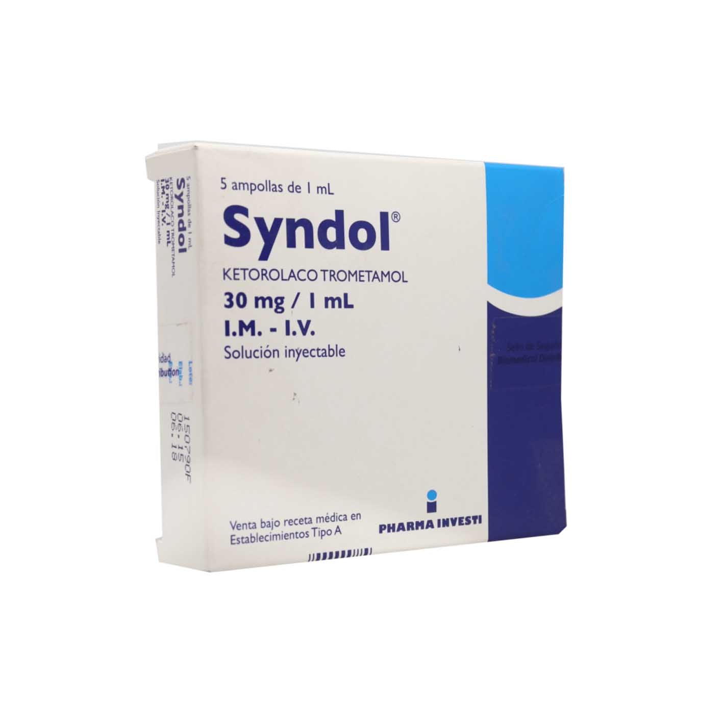 Syndol Image Syndol Inyectable 30mg/1ml – Farmacia El Quimico