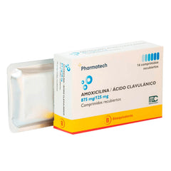 Amoxicilina/Ácido Clavulánico Comprimidos recubiertos 875mg/125mg