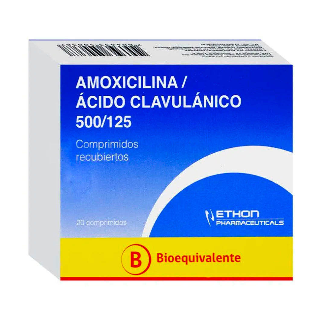 Amoxicilina/Ácido Clavulánico Comprimidos 500mg/125mg
