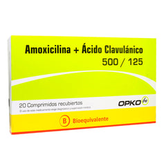 Amoxicilina/Ácido Clavulánico Comprimidos recubiertos 500mg/125mg