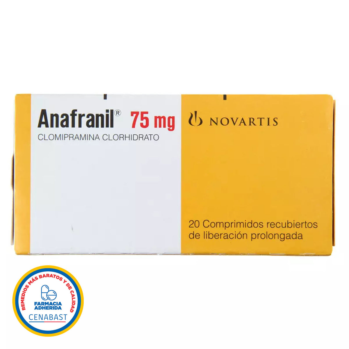 Anafranil 75mg Comprimidos Recubiertos de Liberación Prolongada Producto Cenabast