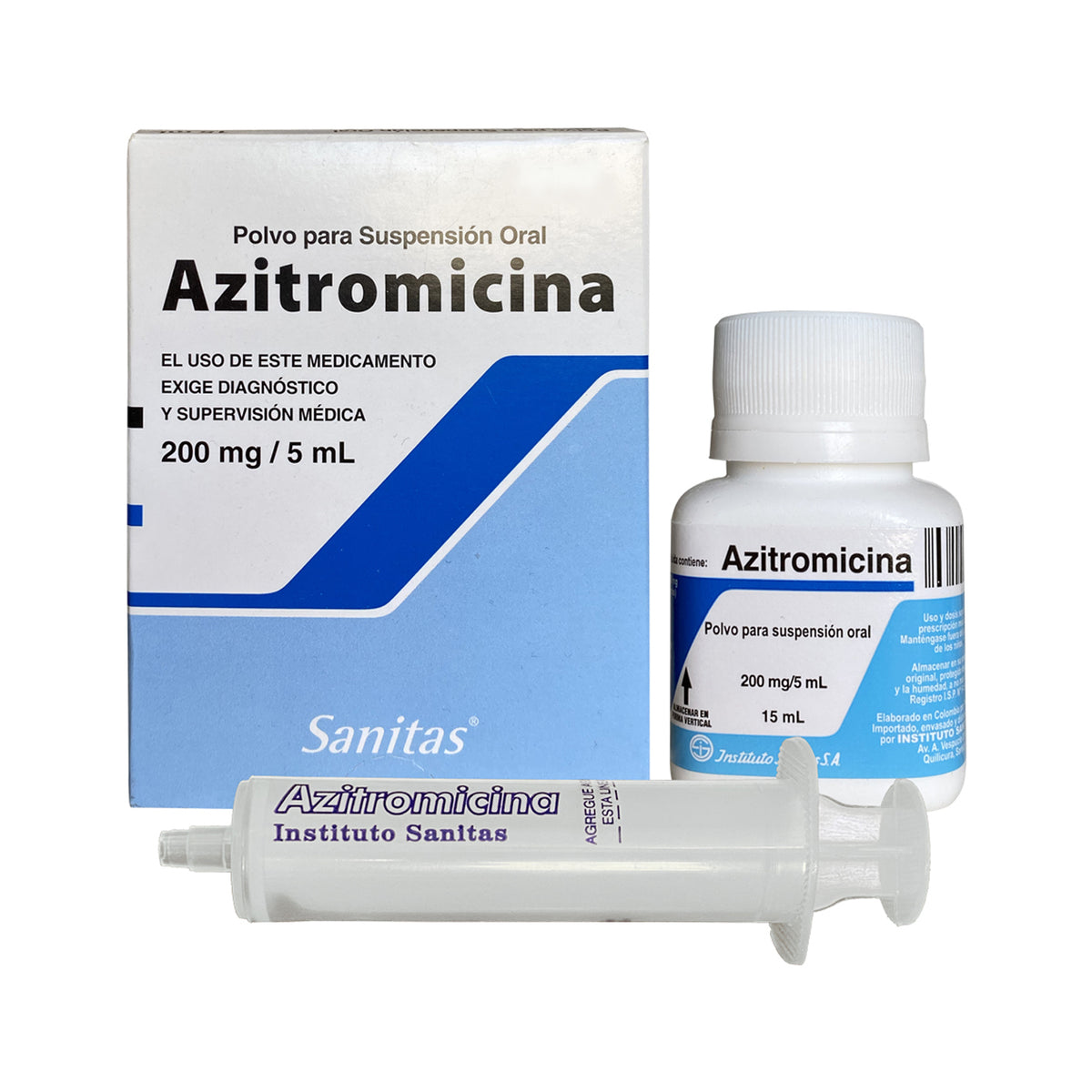 Azitromicina Polvo para Suspensión Oral 200mg/5ml