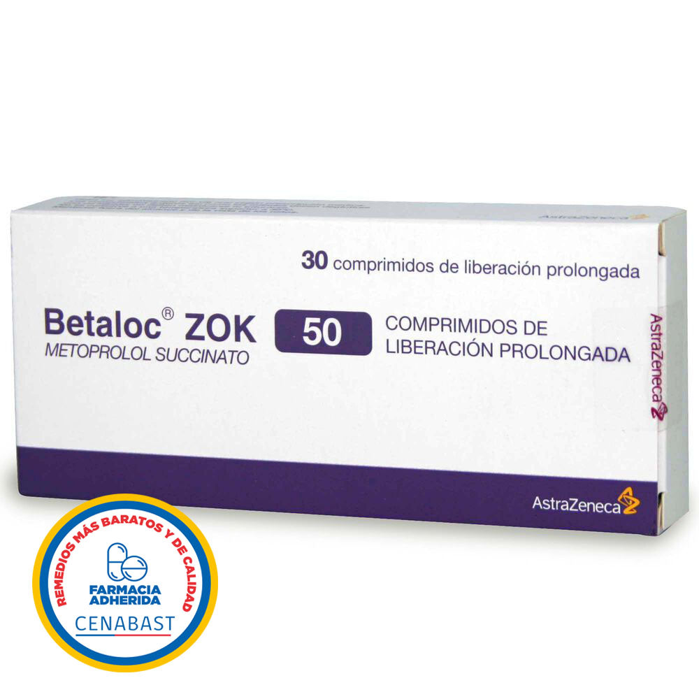 Betaloc Zok Comprimidos de Liberación Prolongada 50mg Producto Cenabast