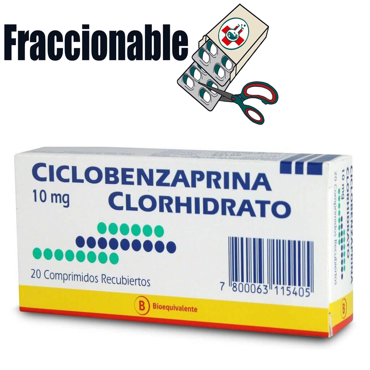 Ciclobenzaprina 10mg x 1 Comprimido Recubierto