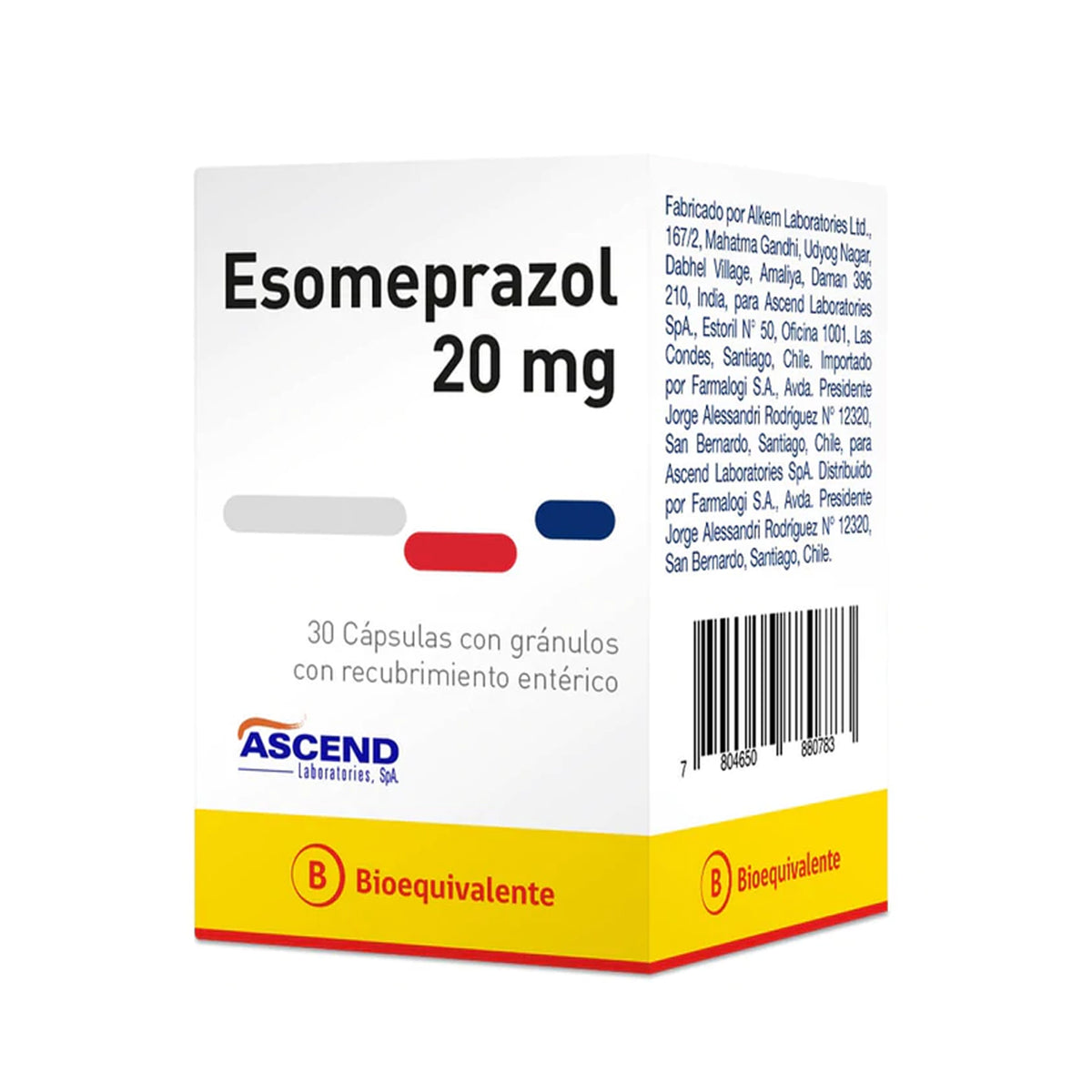 Esomeprazol Cápsulas con Gránulos con Recubrimiento Entérico 20mg