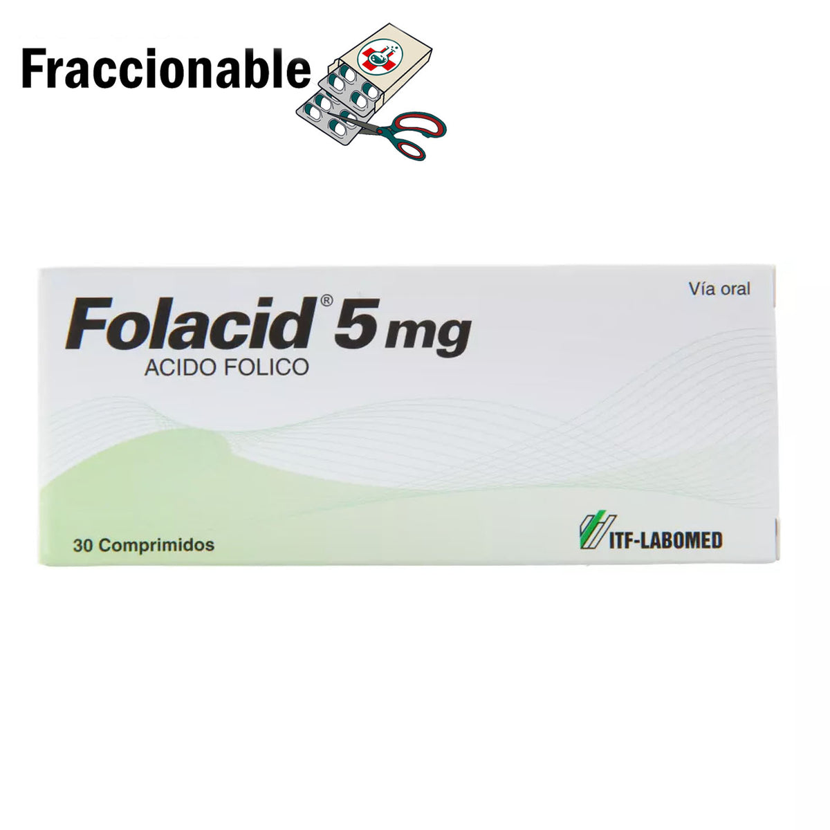 Folacid 5mg x 25 Comprimidos (Fraccionado)