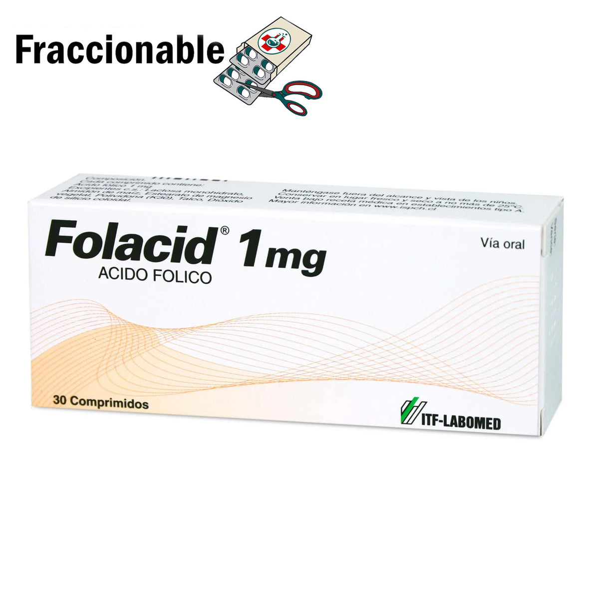 Folacid 1mg x 25 Comprimidos (Fraccionado)