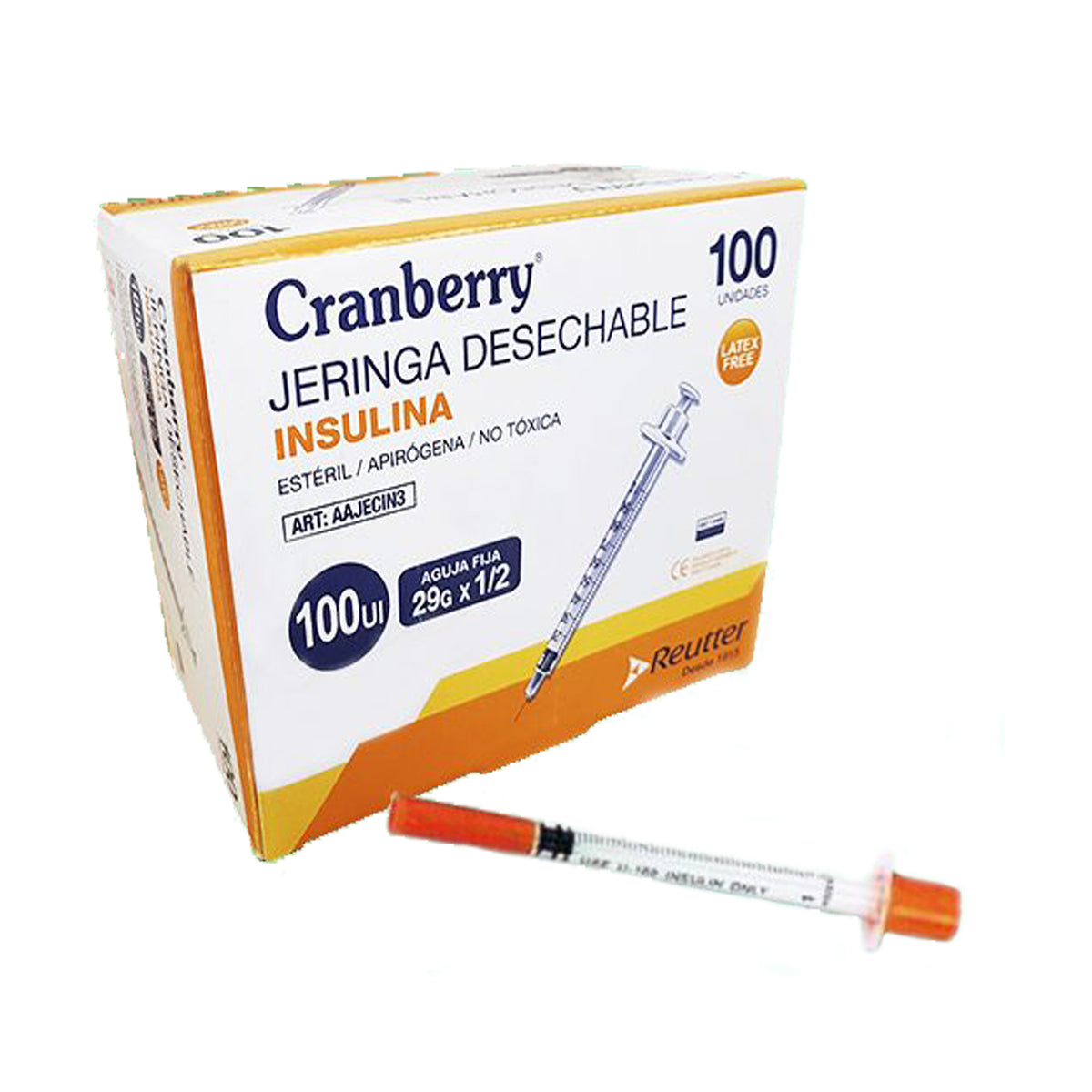 Jeringa Insulina 29g x 1/2 100UI