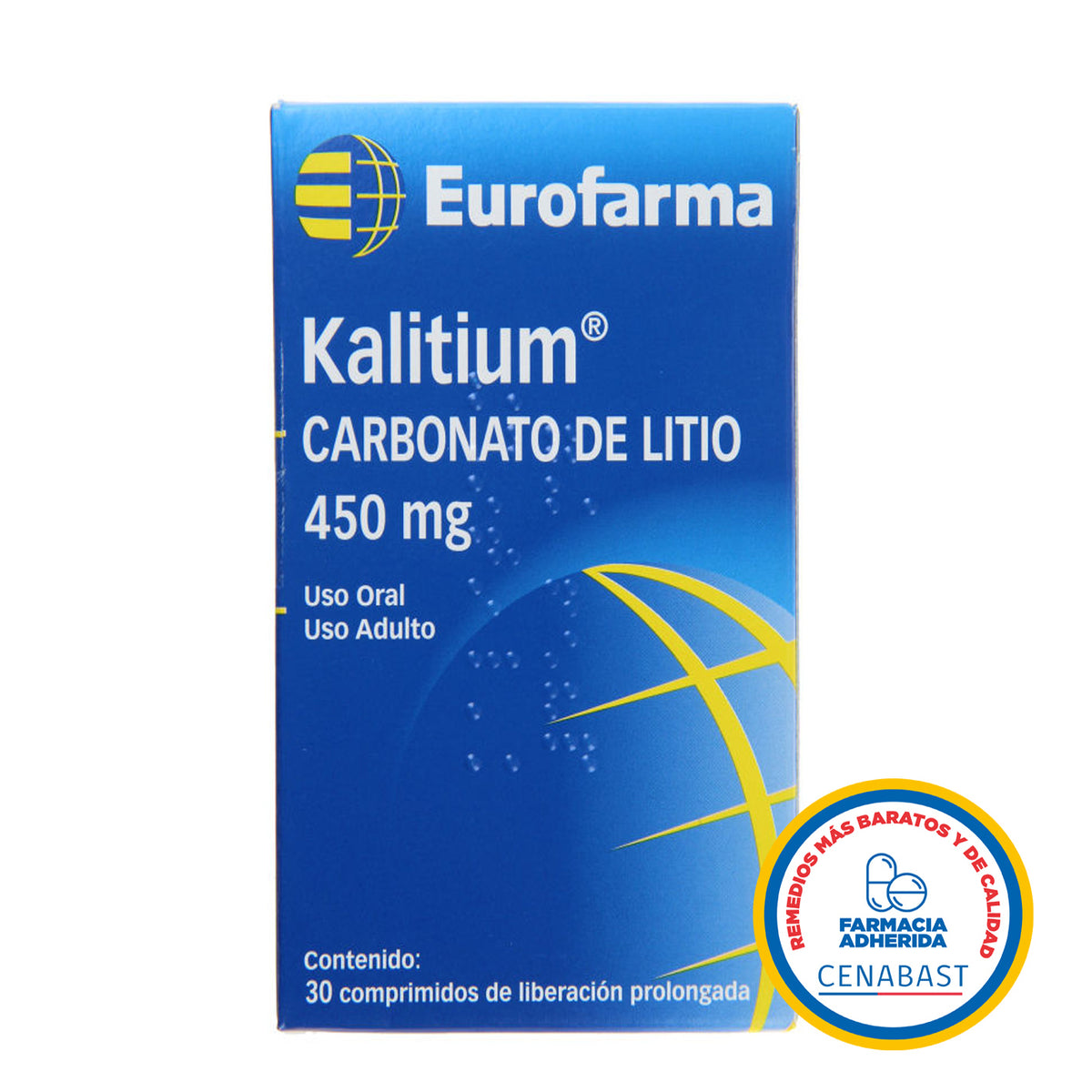 Kalitium Comprimidos de Liberación Prolongada 450mg Producto Cenabast