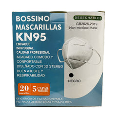 Mascarilla KN95 Blanca/Negra