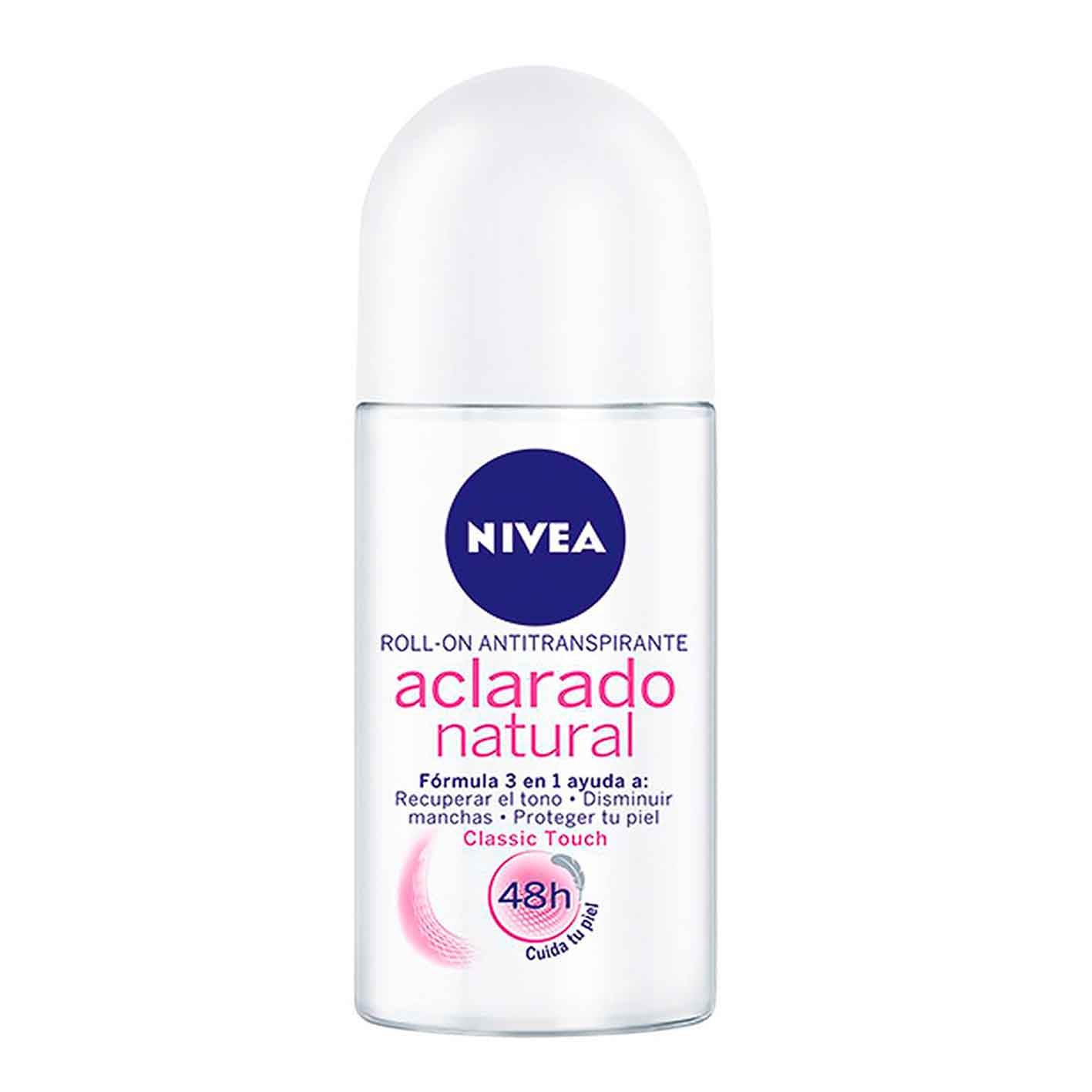 Nivea Desodorante Mujer Roll-on Aclarado Natural Classic Touch ...