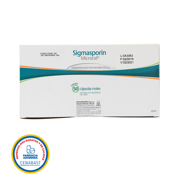 Sigmasporin Cápsulas 25mg Producto Cenabast