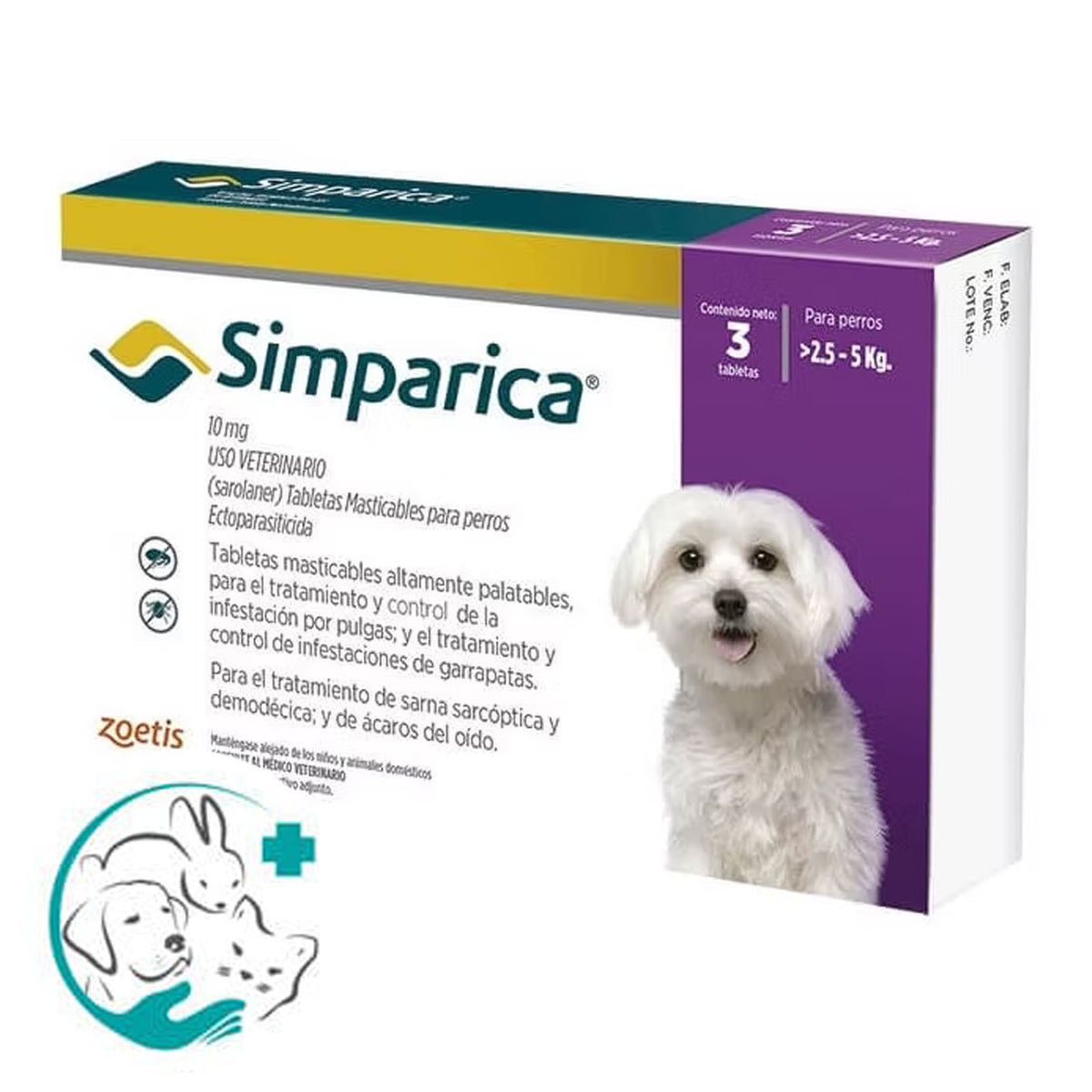 Simparica Antiparasitario para Perros 10mg