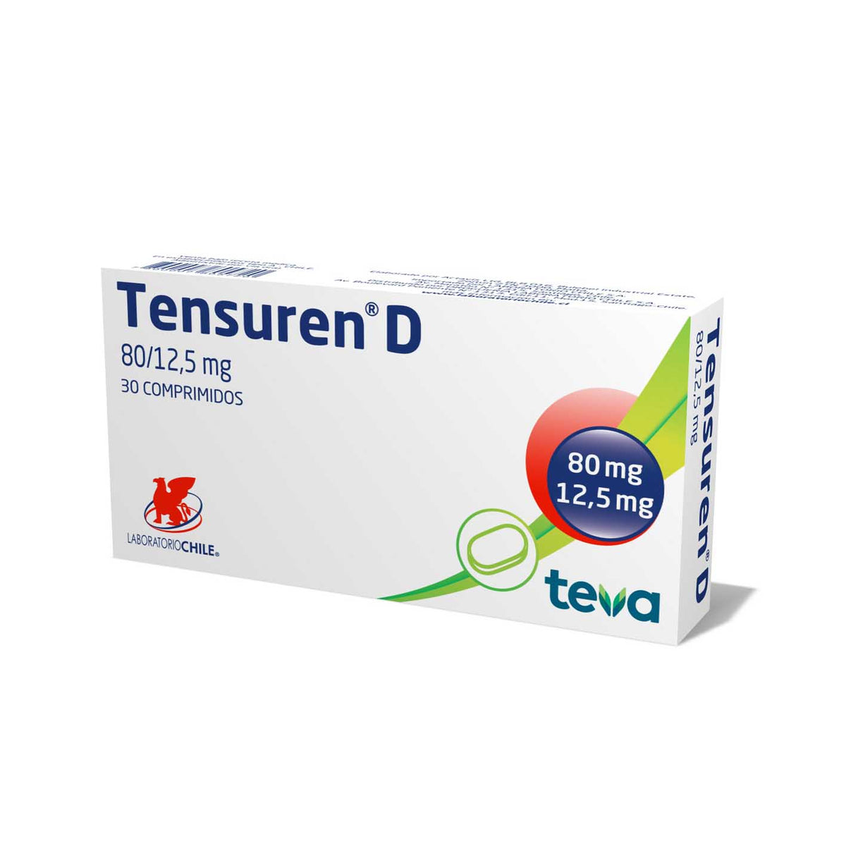 Tensuren D Comprimidos Recubiertos 80/12,5mg