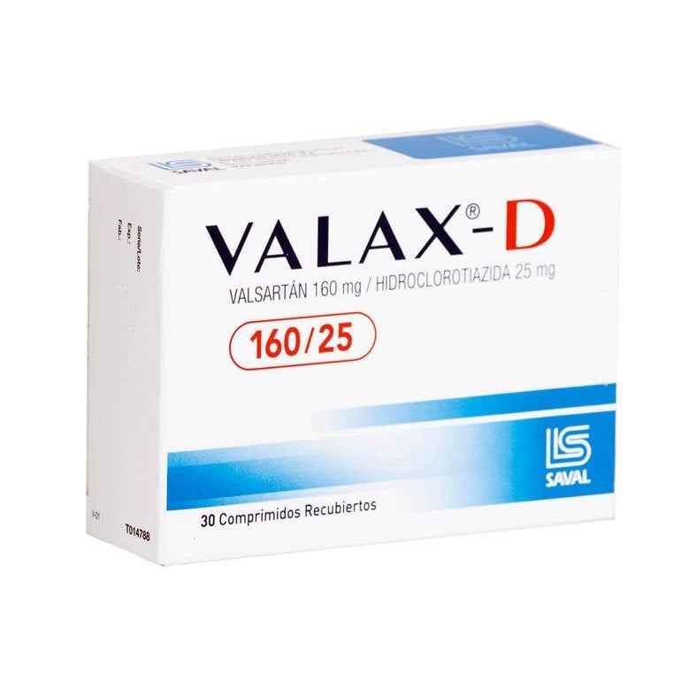 Valax-D Comprimidos Recubiertos 160/25
