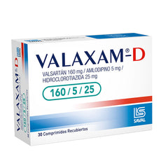 Valaxam-D Comprimidos Recubiertos 160/5/25