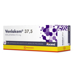 Venlakem Comprimidos Recubiertos de Liberación Prolongada 37,5mg